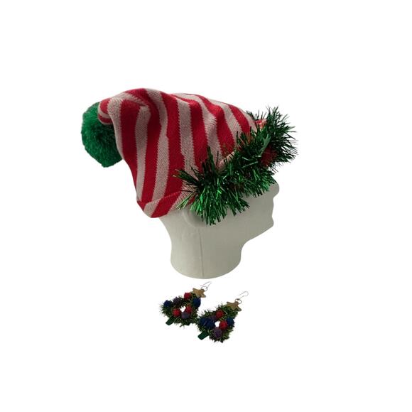 Ugly Sweater Jingle Bell Christmas Wreath Sweater Red Green Size Small/Medium - Picture 12 of 13